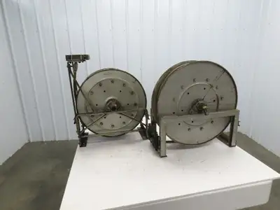 Hannay Reels 818-23-24-B-VR Retractable Industrial Water Hose Reel 1/2" Lot Of 2