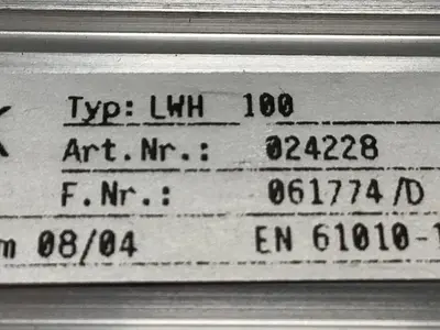 USED NOVOTECHNIK LWH100