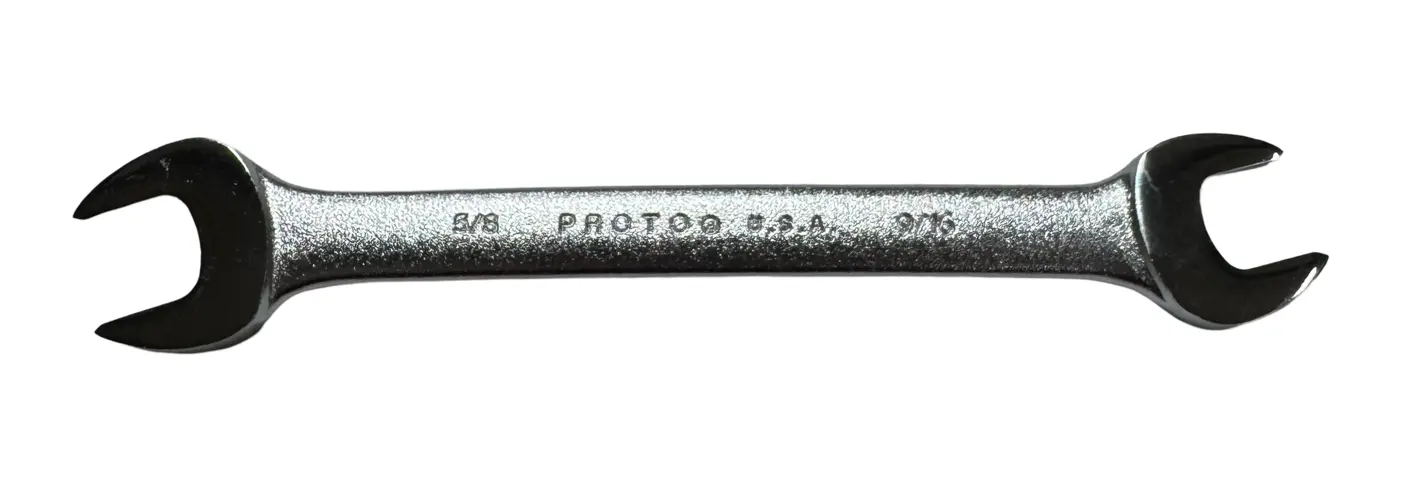 Proto 9/16" x 5/8" Open End Wrench Satin Finish USA Made
