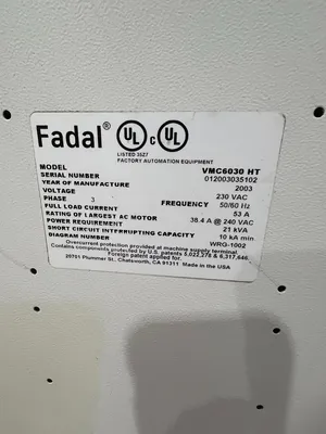 2003 FADAL VMC-6030HT Vertical Machining Centers | Universal Press & Machinery (UPM) (6)