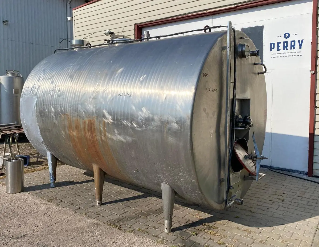 10000 L Stainless Steel Horizontal Insulated Mixing Tank