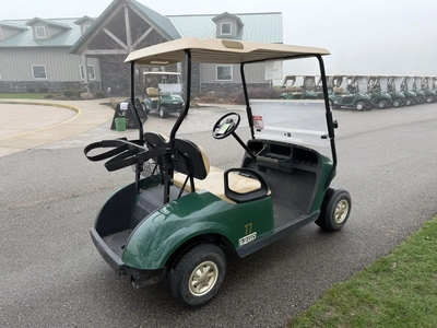 (1) 2014 E-Z-Go golf cart with a Kawasaki gas engine, includes canopy, ball carrier, fold-down winds...
