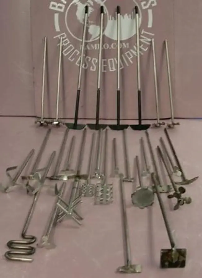 QTY. 30. STAINLESS STEEL OVERHEAD STIRRER MIXING P...