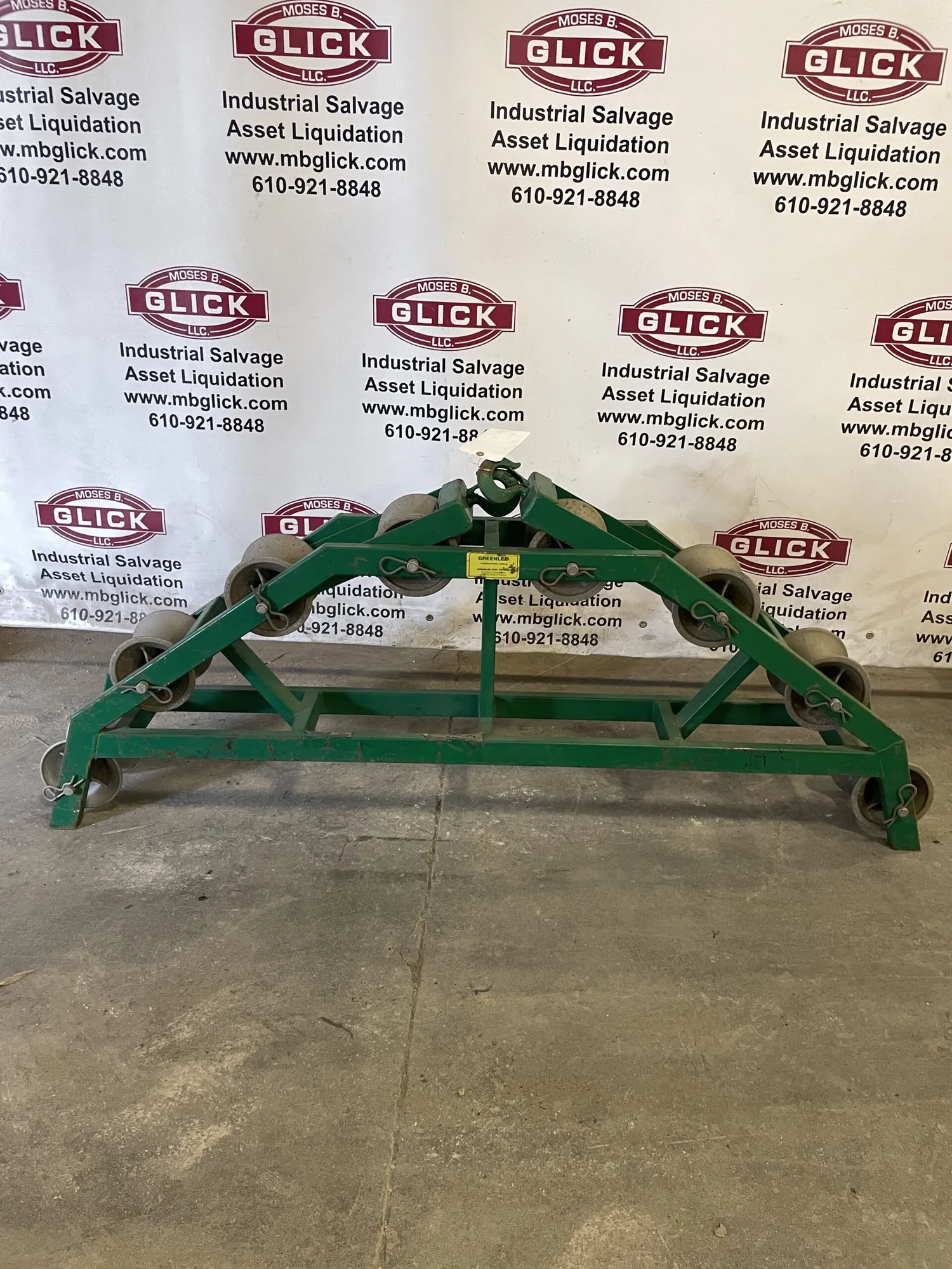 Greenlee 60″ Radius Right Angle Conveyor Sheave w/ 5” x 7” Wheels