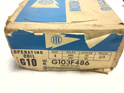 ITE G103F486 Operating Coil Size 4 Class G10 440/480V 50/60 Cycles 2/3 Poles