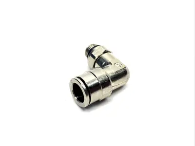 702.0717, 0702.0717 | Atlas Copco 0702.0717 Elbow L Push Connect Fitting, 10mm Tube x G1/8", LOT OF 2 - New