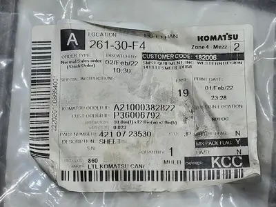 NEW KOMATSU 421-07-23530