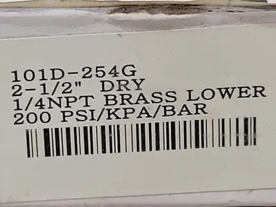NEW PIC GAUGES 101D-254G