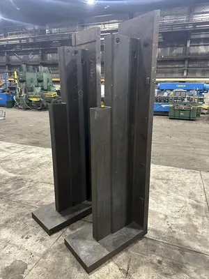 20" W X 36" X 100" HIGH PAIR OF 2 STEEL ANGLE PLATES: STOCK #22222