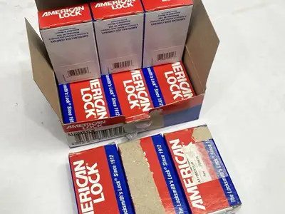 USED AMERICAN LOCK LOCKOUT PADLOCK YELLOW KEY S00614 LOT OF 9
