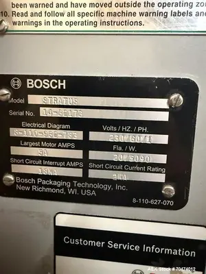 Used BOSCH STRATUS Wrapping Machines Illinois US | Aaron Equipment #1510921