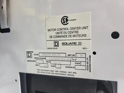 USED SQUARE D MODEL 6