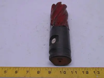 2" Right Hand 6 Flute HSS 3" Cut End Mill w/A 2" Combination Shank Sharpened