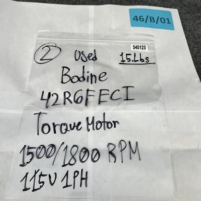 Used Bodine 42R6FECI A.C. Motors California US | Davliegogo LLC #1713176