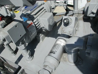 Continental Hydraulic #PVR50-42A15, hydraulic pumps, (2) 10 HP pumps, (1) 5 HP pump, controls, valves & heat exchanger