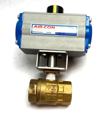 USED AIR-CON PNEUMATIC ACTUATOR W/ EX9 03 10 51337 001 BRASS BALL VALVE