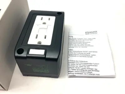 USED MURRELEKTRONIK MSVD POWER SOCKET NEMA (GFCI) FOR DIN RAIL