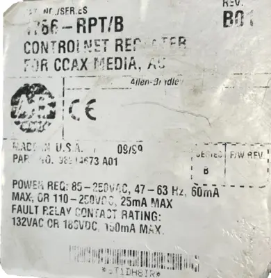 REPAIRED ALLEN BRADLEY 1786-RPT/B REPEATER 1786RPTB