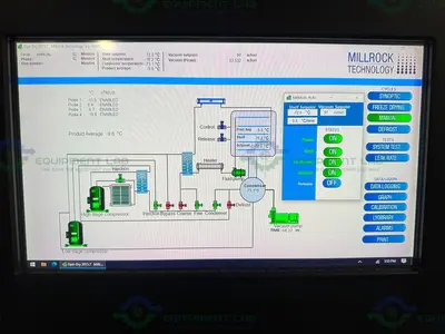 USED MILLROCK MAGNUM MG85B11 FREEZE DRYER LYOPHILIZER W/ 11 SHELVES MFG 2021