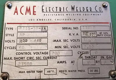 USED 1971 ACME PT1S-30-100