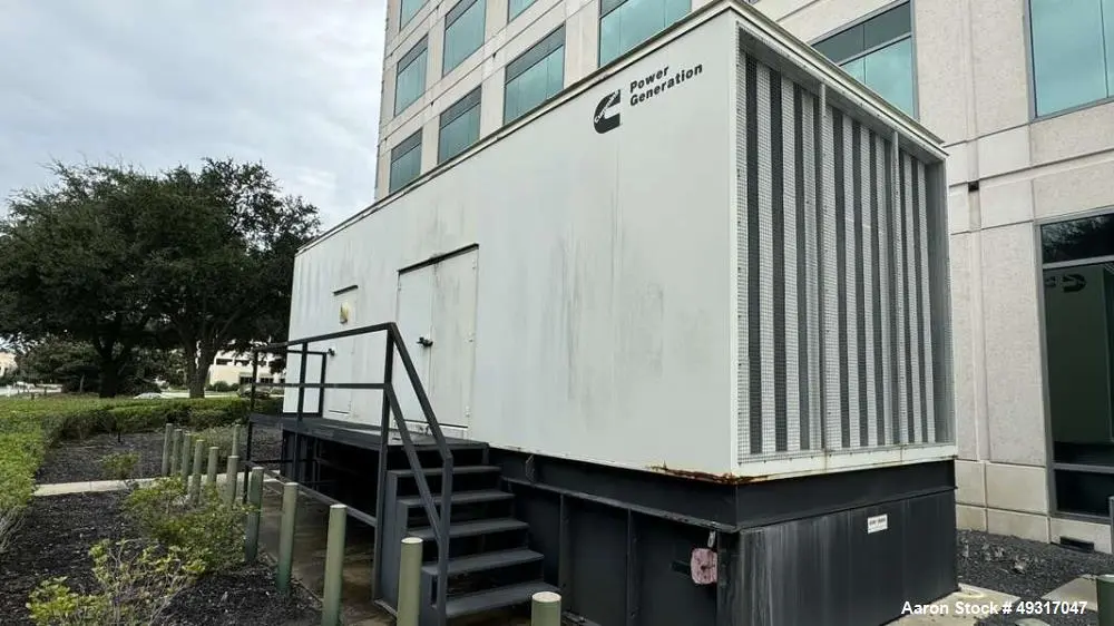 Used Cummins DQGAB 1500 kW Diesel Generator – Tier 2, PMG, Sound Enclosure, UL2085 Fuel Tank