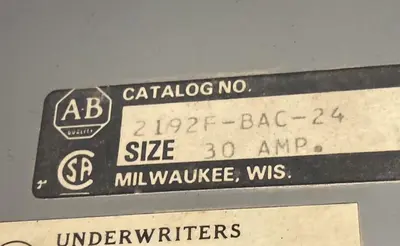 Used ALLEN-BRADLEY 2192F-BAC-24 Miscellaneous Equipment (Electrical & Power) Ohio US | Surplus Asset Holdings #1243132