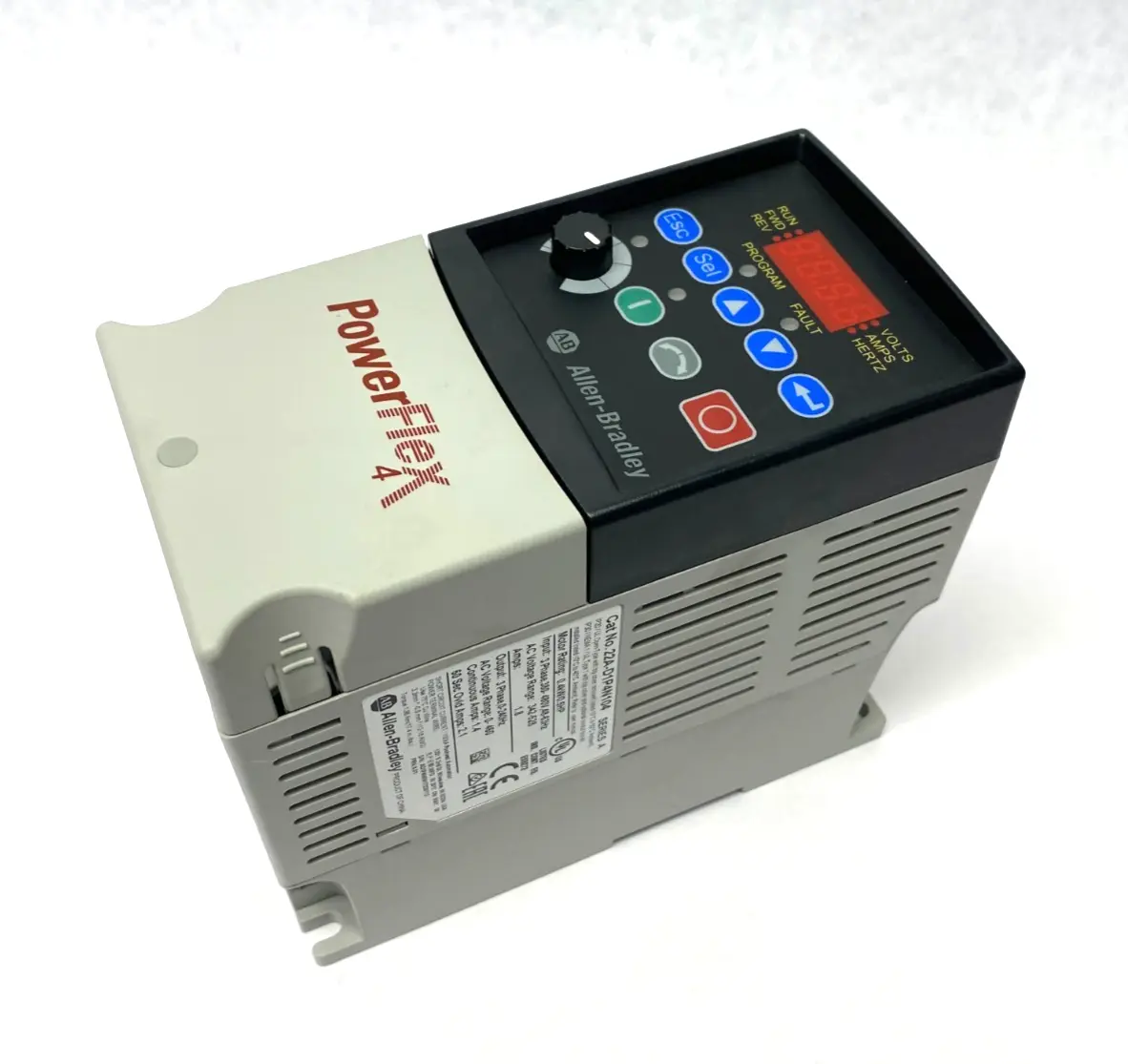 USED ALLEN-BRADLEY SER. A POWERFLEX 4 AC DRIVE, 0.5HP, 380-480V, 0.4KW