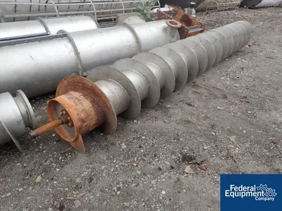 USED Asdor Limited 27"x 36' Asdor Vertical Screw Conveyor, S/S