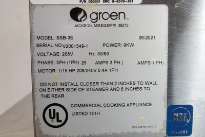 USED 2021 Groen SSB-3E