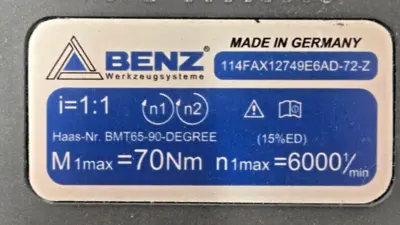 New | in-Stock BENZ 345345345 Tool Holders California US | Amiron Machinery #1285320