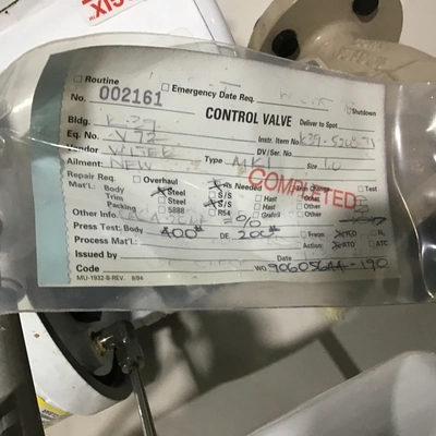 Flowserve K39-5028-TV – MK1 Globe Control Valve w/Pneumatic Actuator & Digital Valve Positioner