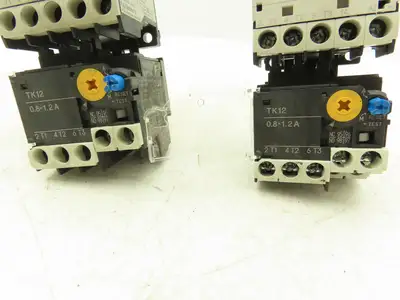 Fuji SK12L Motor Starter Contactor 5.5kW 600V & Overload 0.8-1.2A Lot of 2