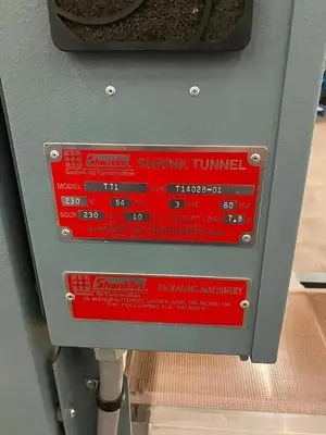 SHANKLIN T-71 SHRINK TUNNEL WITH 92"L TEFLON MESH BELT CONVEYOR