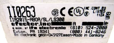 NEW IFM EFECTOR II0263 PROXIMITY SWITCH IIA2015-ABOA/SL/LS-300BL/RT