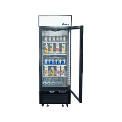 New | in-Stock Atosa New Atosa MCF8722GR Bottom Mount (1) Glass Door Merchandiser Refrigerator 19.39 Cu Ft - Black Display Refrigerators Illinois US | Falcon Restaurant Supply #1375460
