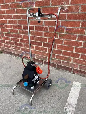 USED WILDEN DIAPHRAGM PUMP 100 PSIG W/ CART