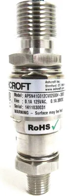 NEW ASHCROFT APSN41G012CV02500#-300D SWITCH APSN41G012CV02500300D 10315195-12