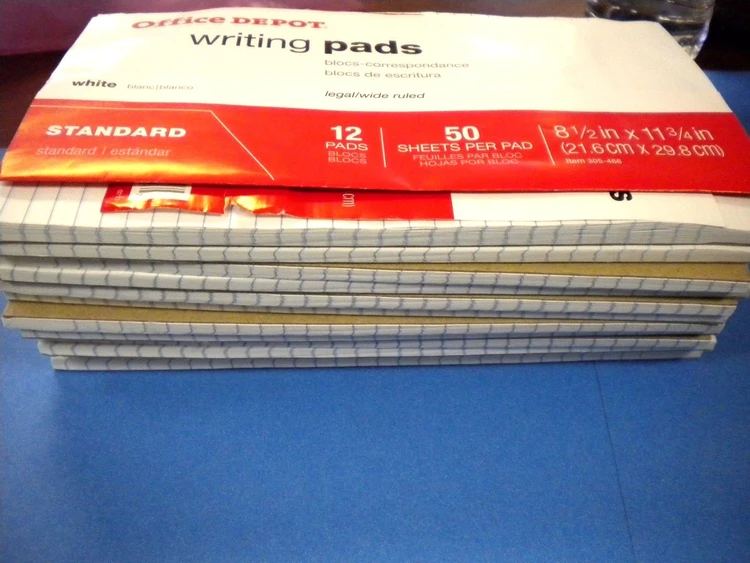 New | in-Stock Office Depot WHITE STANDARD 8.5" X 11 3/4" WRITING PADS Office Equipment Arizona US | ASSET CONVERSION SPECIALISTS, INC. #325103