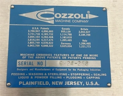 Used COZZOLI _UNKNOWN_ Ampoule Washers Connecticut US | DMC Industries #1281985
