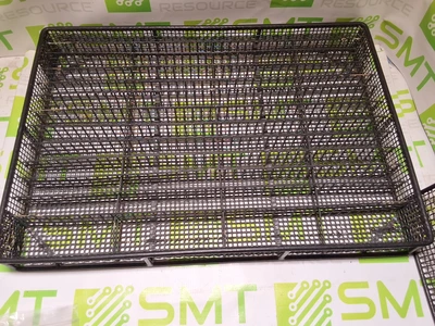 STAINLESS STEEL BLACK WIRE MESH PCB INLINE WASH BASKET - LOT OF 4