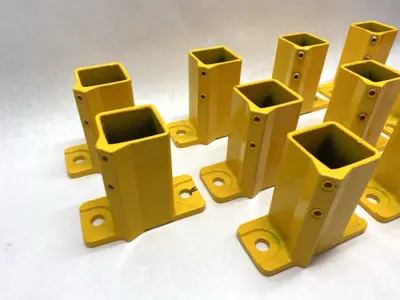 Used Auomation Guarding Systems 2 Hole Foot Bracket LOT OF 10 Robot Parts Michigan US | Maverick Industrial Sales #1391472