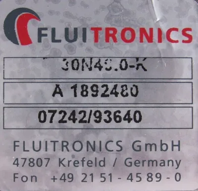 NEW FLUITRONICS 07242/93640 VALVE FP06WE02CADN/A 0724293640