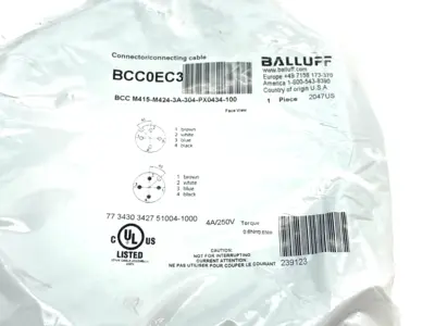 NEW BALLUFF DBL-ENDED CONNECTING CORDSET