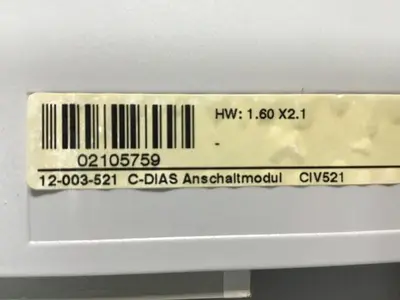 USED SIGMATEK 12-003-521 CIV521