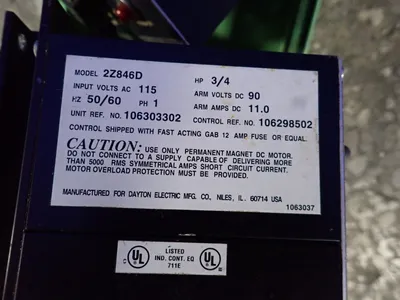 USED DAYTON 2Z846D