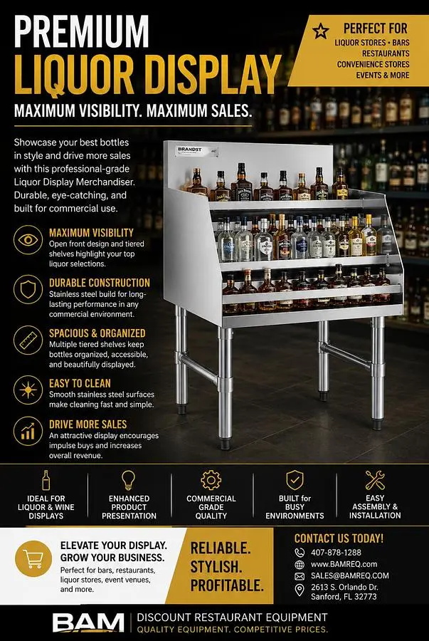 Stainless Steel 24" Liquor Display