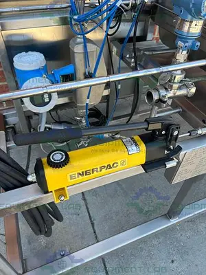 USED MILLIPORE MPODPILOT CP2EA8874 FILTER PRESS SKID W/ E & H PROMASS P FLOWMETER