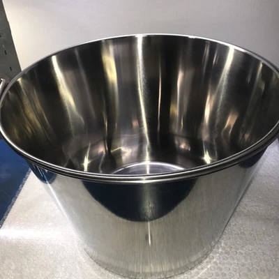 *New Extra Large Stainless Steel Bucket 5 Gallon Heavy Duty With Handle# 3CYL3#