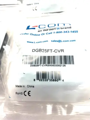 DGB25FT-CVR | L-Com  Termination Connector Cover Black LOT OF 4 - New