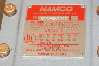 NEW NAMCO EA800 20160 SNAP-LOCK SWITCH EA80020160